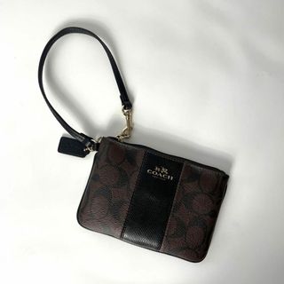 コーチ　coach バニティ　ビニール　レザー　アクセサリーポーチ　ハンドバッグ