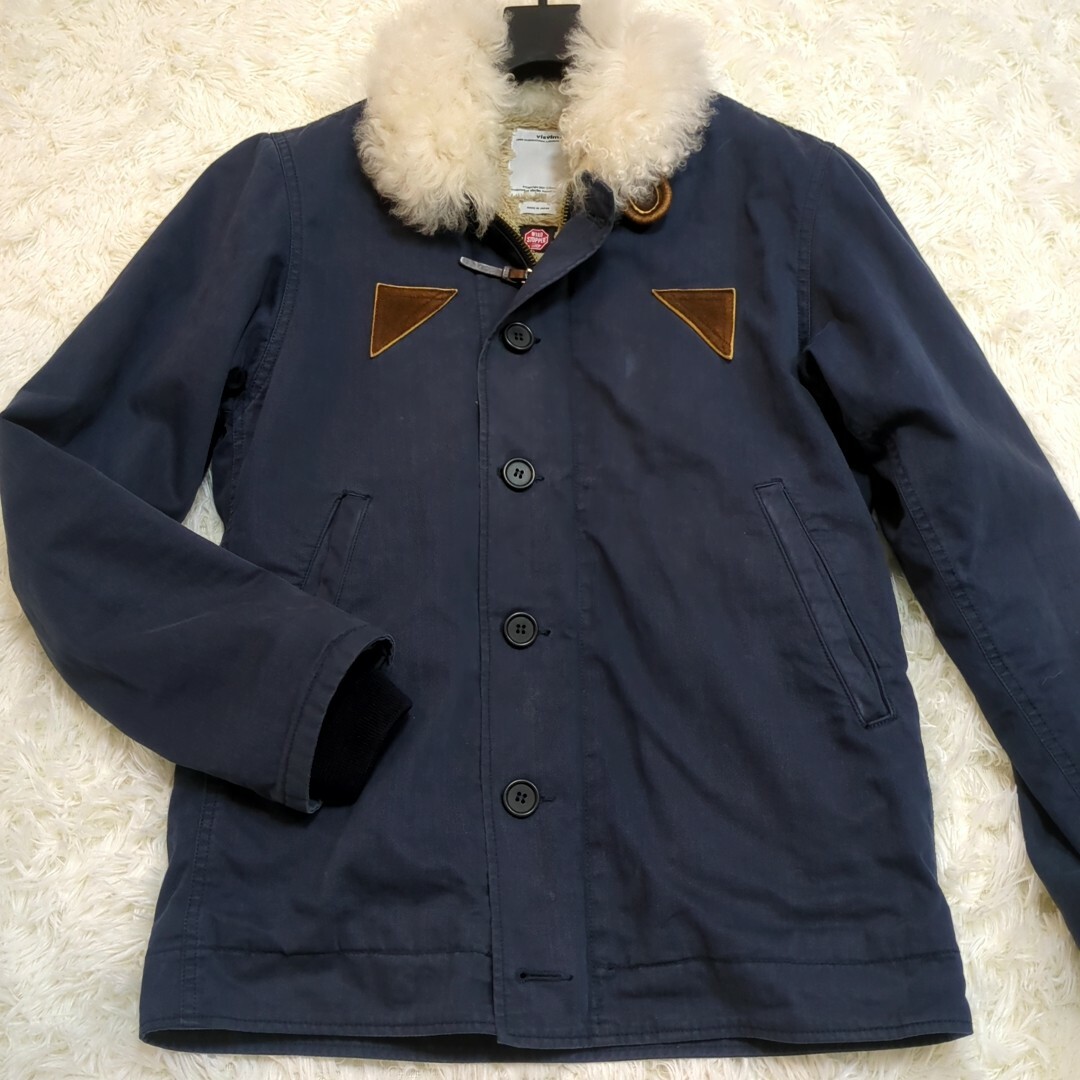 VISVIM DECK HAND JACKET フライトジャケット ネイビー S-