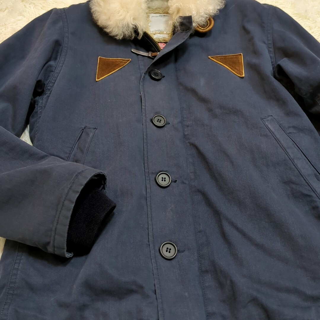 VISVIM DECK HAND JACKET フライトジャケット ネイビー S-