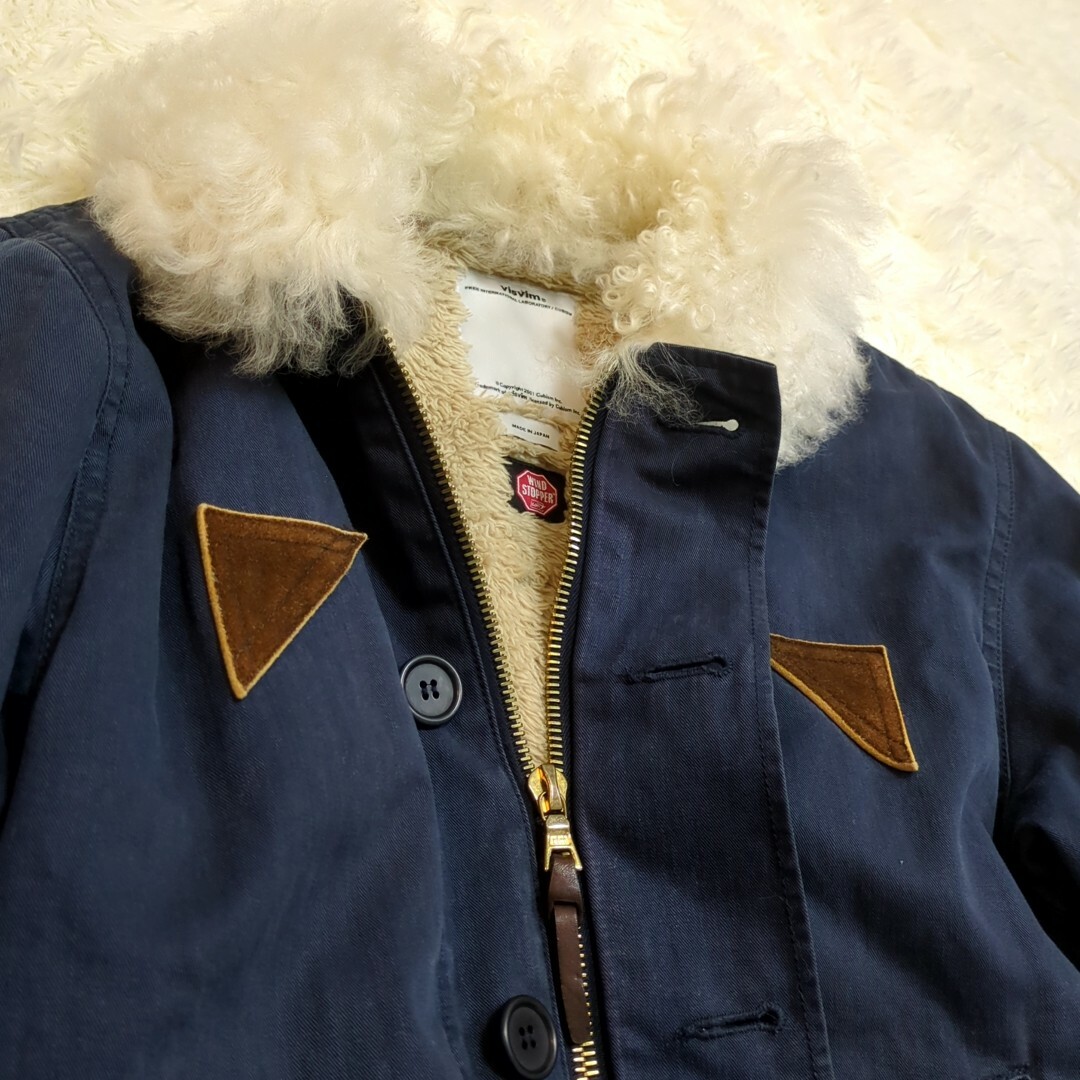 VISVIM DECK HAND JACKET フライトジャケット ネイビー S-