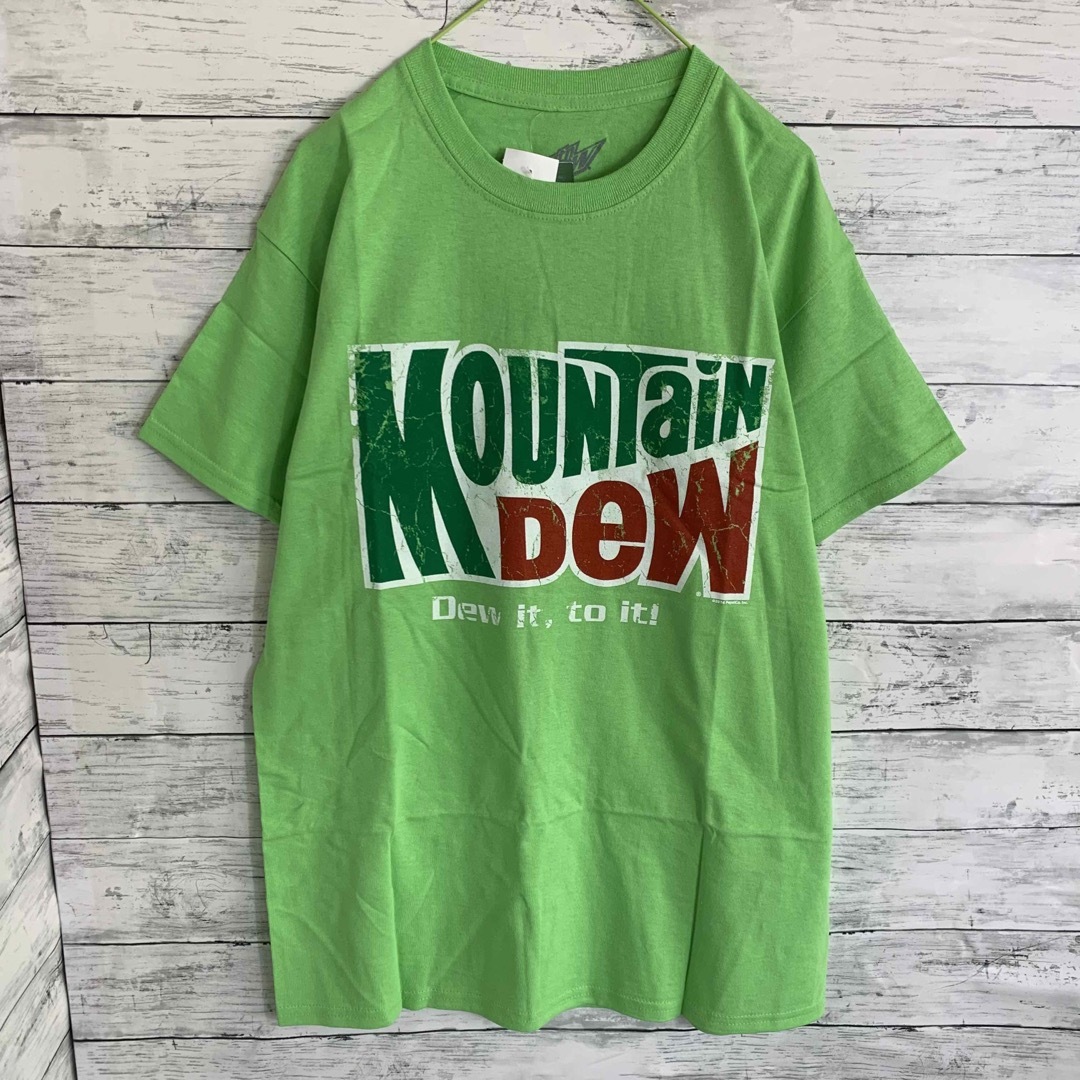 【新品US直輸入】MTN DEW マウンテンデュー 緑 Tシャツ メンズのトップス(Tシャツ/カットソー(半袖/袖なし))の商品写真