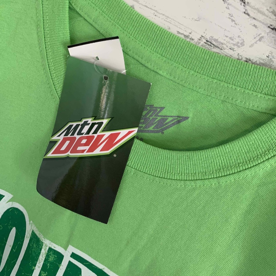 【新品US直輸入】MTN DEW マウンテンデュー 緑 Tシャツ メンズのトップス(Tシャツ/カットソー(半袖/袖なし))の商品写真