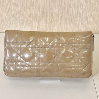 クリスチャンディオール(Christian Dior)のChristian Dior カナージュ キルティング ラウンドファスナー長財布(財布)