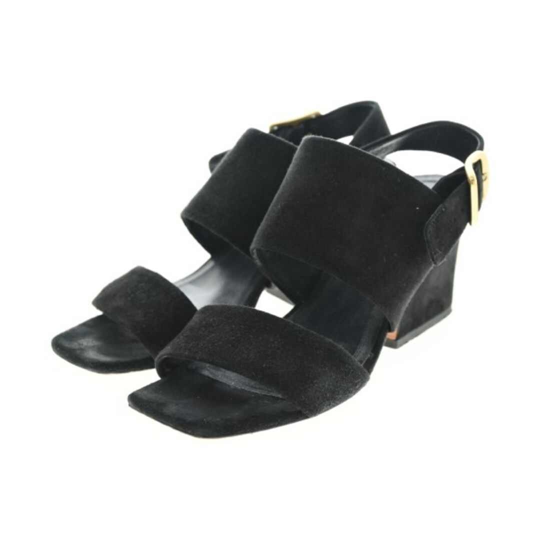 CELINE セリーヌ サンダル EU35 1/2(22cm位) 黒 【古着】-