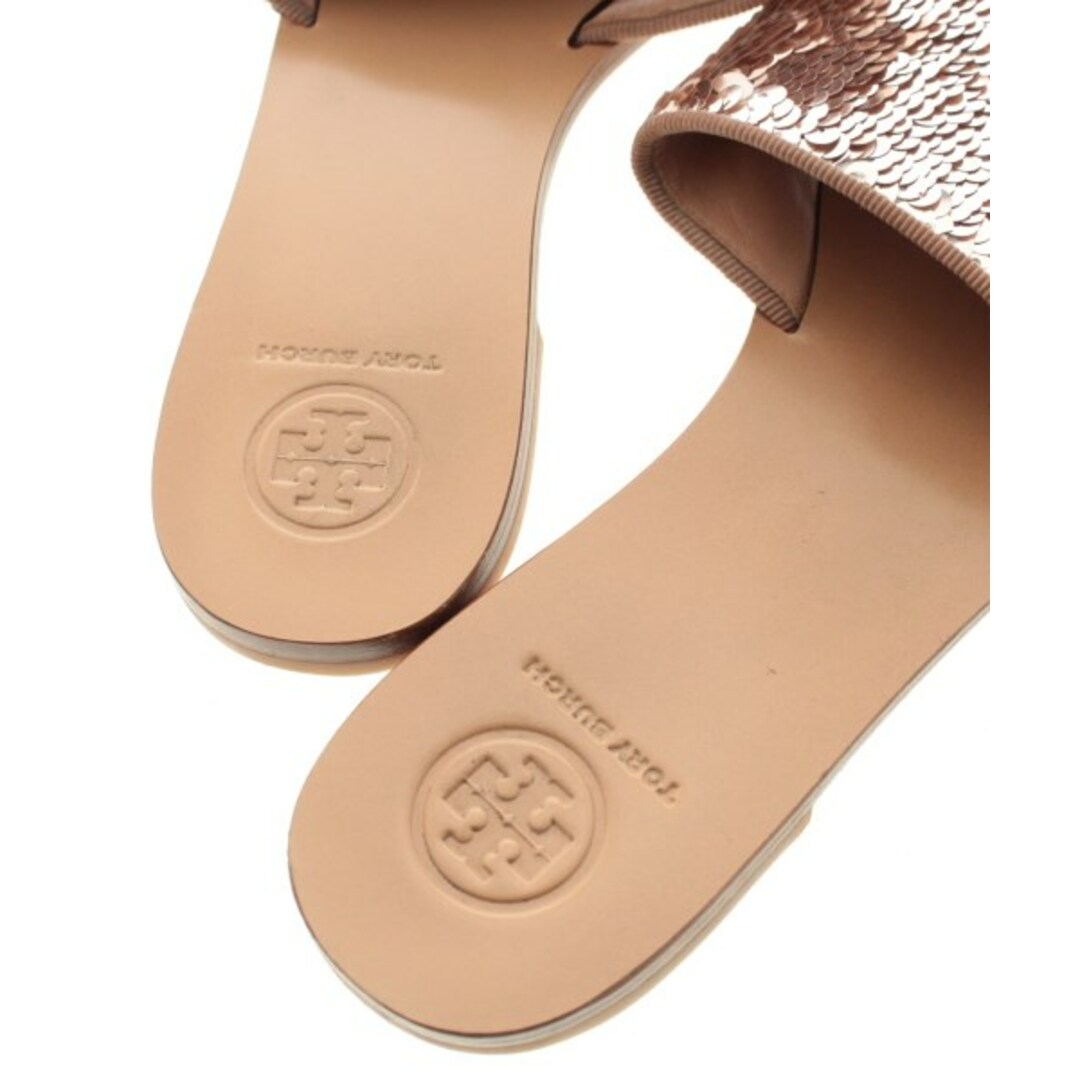 Tory Burch(トリーバーチ)のTORY BURCH サンダル US7(24cm位) ピンクベージュxシルバー 【古着】【中古】 レディースの靴/シューズ(サンダル)の商品写真