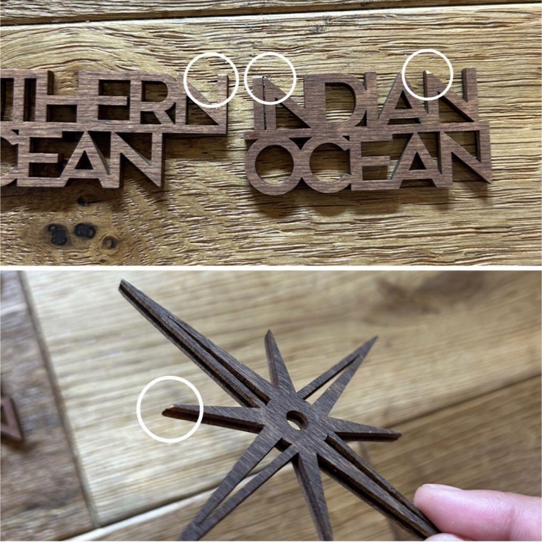 エンジョイウッド ENJOY THE WOOD 南極大陸3D 壁掛け木製世界地図