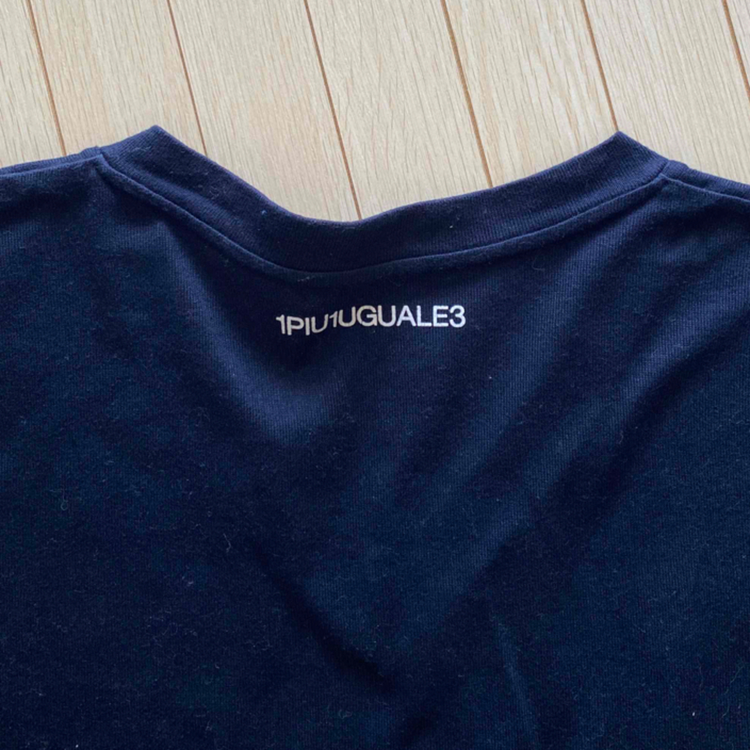 1piu1uguale3(ウノピゥウノウグァーレトレ)の【1PIU1UGUALE3 刺繍 半袖Tシャツ紺 ネイビーサイズⅢ メンズのトップス(Tシャツ/カットソー(半袖/袖なし))の商品写真