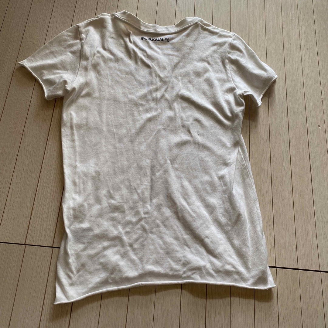 1piu1uguale3(ウノピゥウノウグァーレトレ)の【1PIU1UGUALE3 白 刺繍 半袖TシャツⅢ メンズのトップス(Tシャツ/カットソー(半袖/袖なし))の商品写真