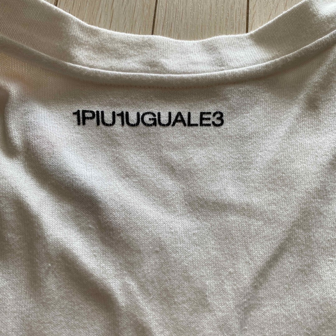 1piu1uguale3(ウノピゥウノウグァーレトレ)の【1PIU1UGUALE3 白 刺繍 半袖TシャツⅢ メンズのトップス(Tシャツ/カットソー(半袖/袖なし))の商品写真