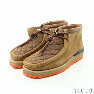 モンクレール(MONCLER)のMONCLER × CLARKS WALLABEE ワラビー ブーツ スエード ナイロン イエローブラウン ブラウン チャッカブーツ(ブーツ)