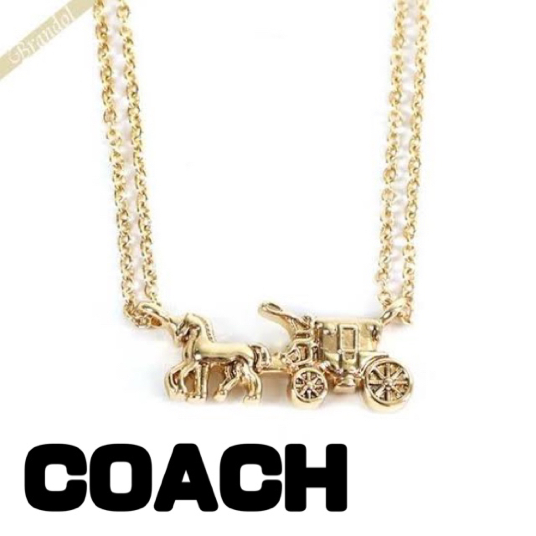 COACH(コーチ)のコーチ COACH ネックレス馬車 チャーム ゴールド F33375 GLD レディースのアクセサリー(ネックレス)の商品写真