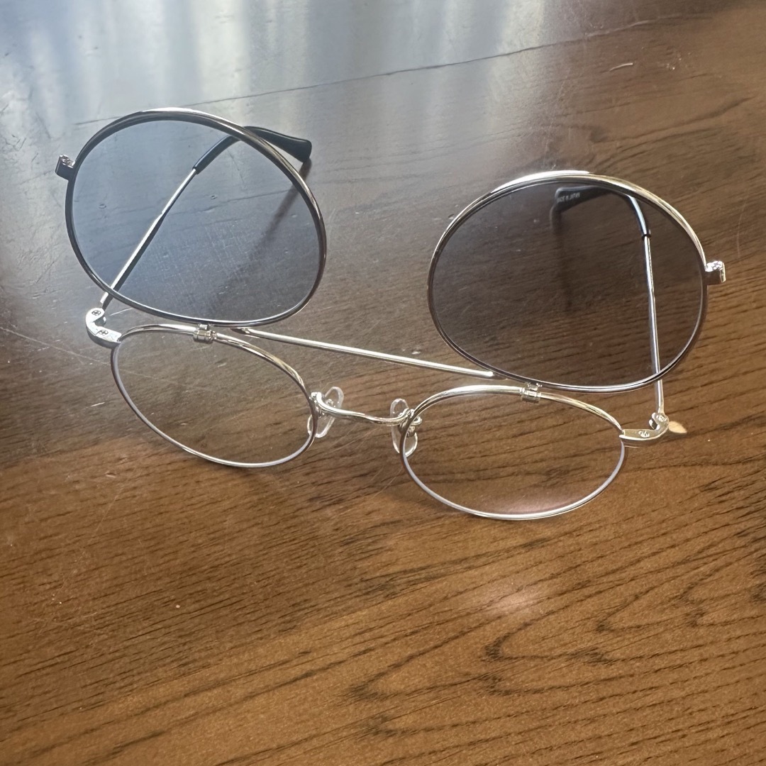 CALEE(キャリー)のFLIP UP TYPE CIRCLE METAL GLASSES/サングラス メンズのファッション小物(サングラス/メガネ)の商品写真