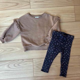 ザラキッズ(ZARA KIDS)のzarababy  12〜18months トレーナー　フラワーレギンス(トレーナー)