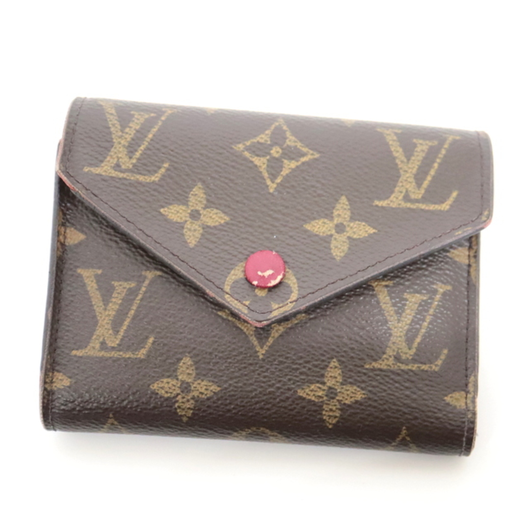 【LOUIS VUITTON】ルイヴィトン ポルトフォイユ ヴィクトリーヌ 三つ折り財布 モノグラム フューシャ M41938 NZ0158/tg1221