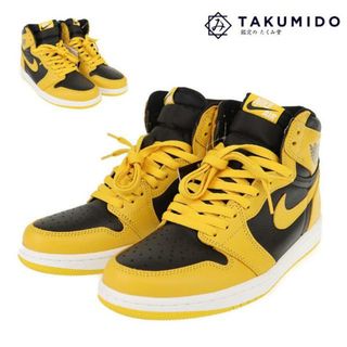 ナイキ(NIKE)のナイキ シューズ エアジョーダン1 レトロ Pollen 555088-701 未使用 サイズ26.5cm ブラック イエロー NIKE【中古】 | Air Jordan1 シューズ カジュアル 黒 黄 靴 ファッション ブランド プレゼント 美品(スニーカー)