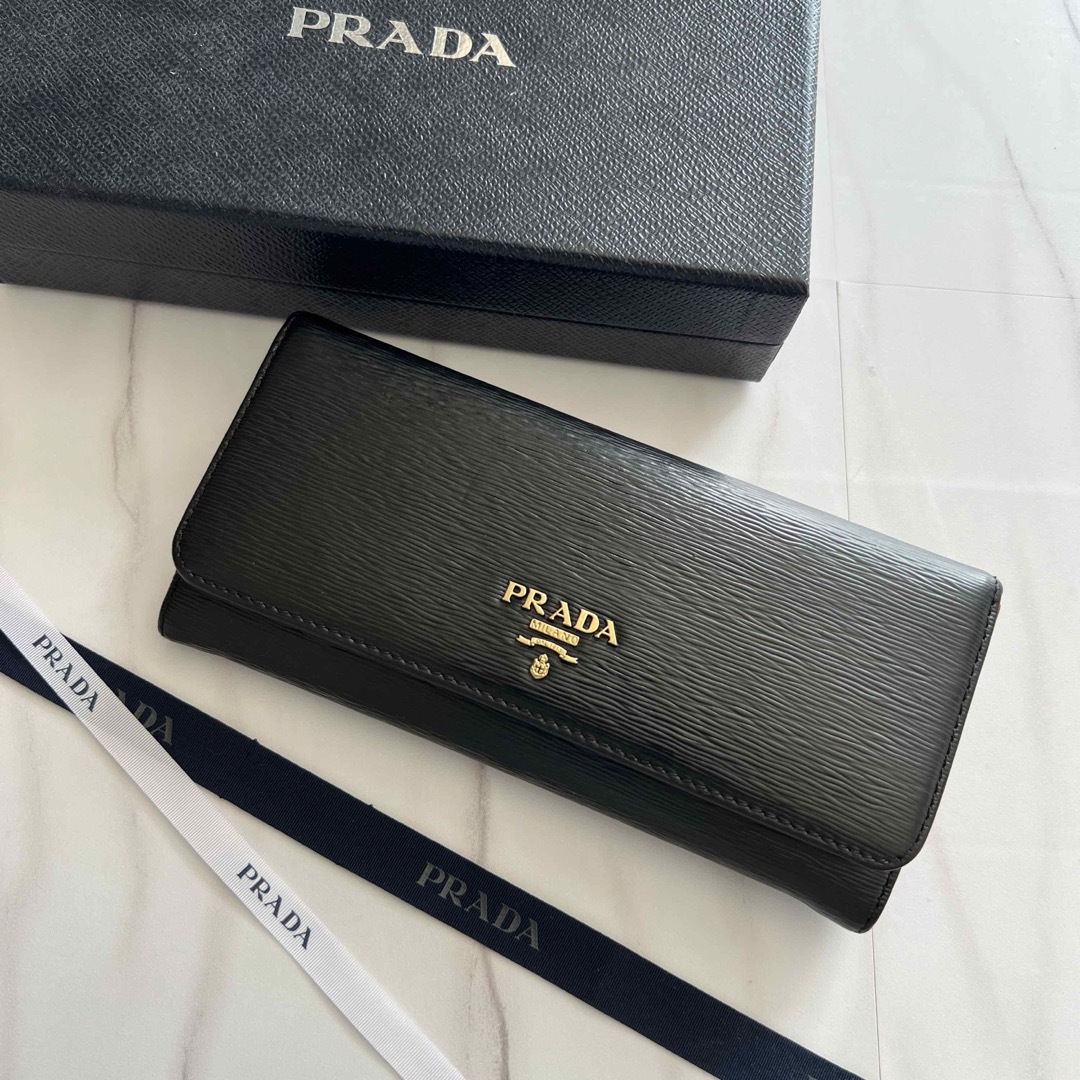 794 極上美品 PRADA プラダ 2つ折り 長財布ファッション小物