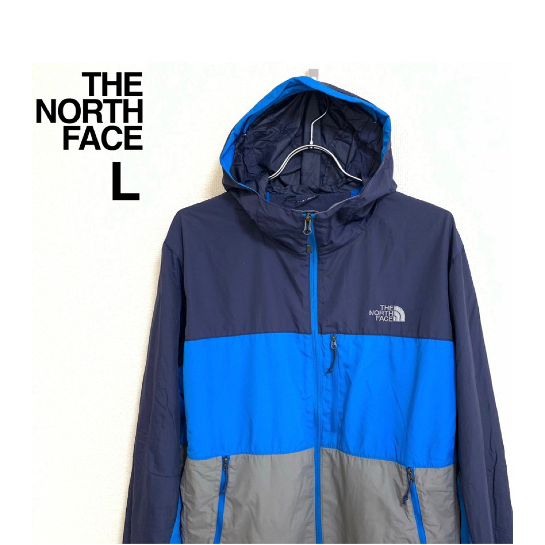 THE NORTH FACE - ザノースフェイス ブルゾン 配色 ロゴ刺繍 ブルー L ...