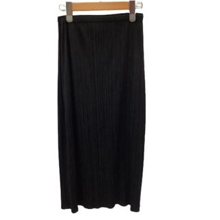 イッセイミヤケ(ISSEY MIYAKE)の♪♪ISSEY MIYAKE イッセイミヤケ PLEATS PLEASE ロングスカート SIZE 2 PP55-J6102 ブラック(ロングスカート)