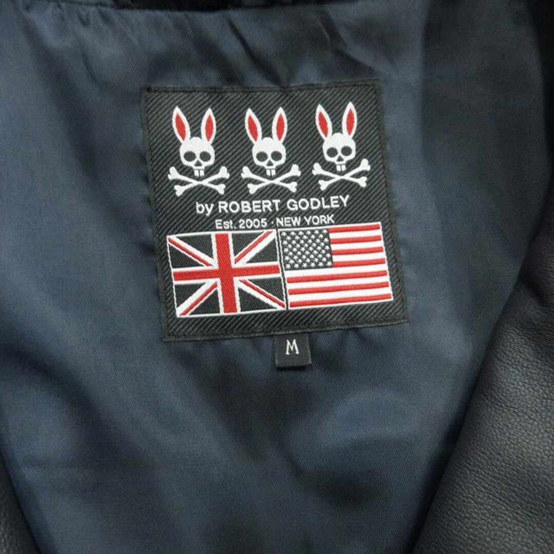 極美品 21aw サイコバニー Psycho Bunny レザー ジャケット メンズのジャケット/アウター(ブルゾン)の商品写真