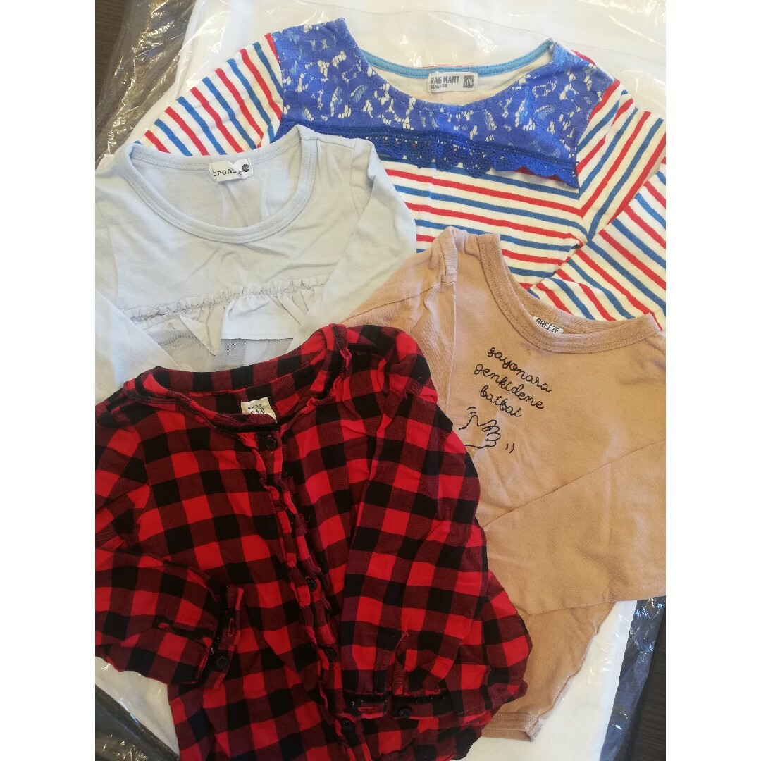 GAP(ギャップ)のGAP BREEZE branches RAG MART ロンT４枚ｾｯﾄ100 キッズ/ベビー/マタニティのキッズ服女の子用(90cm~)(Tシャツ/カットソー)の商品写真