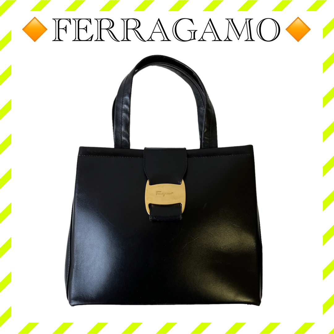 ■Ferragamo（フェラガモ）良品 /レザー/ハンドバッグ/ ブラック