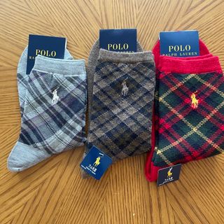 ポロラルフローレン(POLO RALPH LAUREN)の新品★ポロラルフローレン  レディースソックス　3足セット　23〜24cm(ソックス)