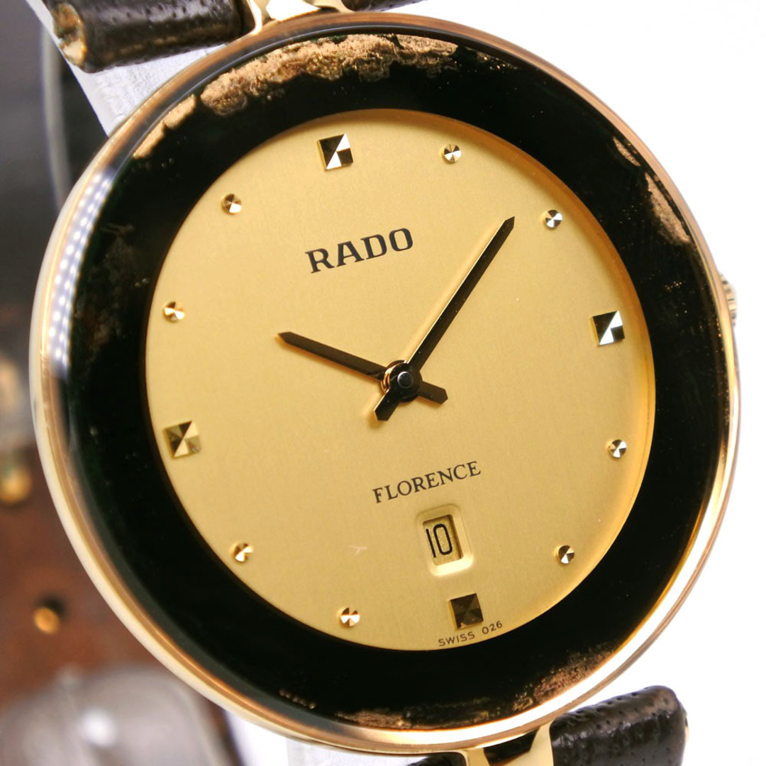 【稼働品】RADO メンズ腕時計　クォーツ　ゴールド文字盤