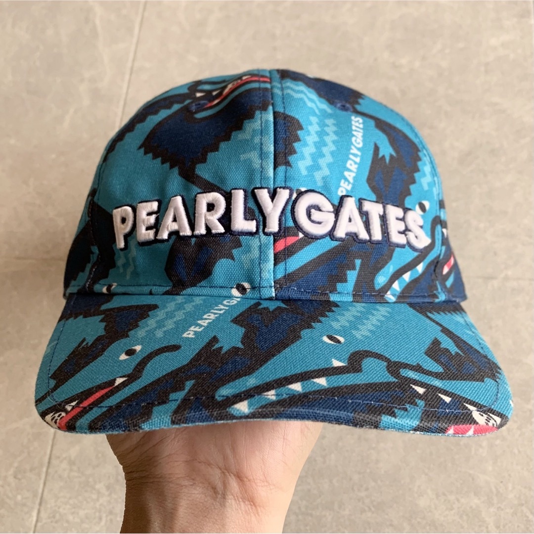 PEARLY GATES キャップ ワニ柄 ロゴ刺繍