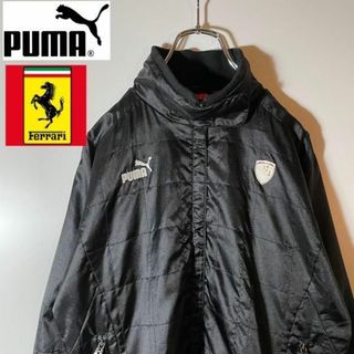 プーマ(PUMA)の超希少！【プーマ&フェラーリ】ナイロンジャケット黒　刺繍ロゴ　アウター高品質❗️(ブルゾン)