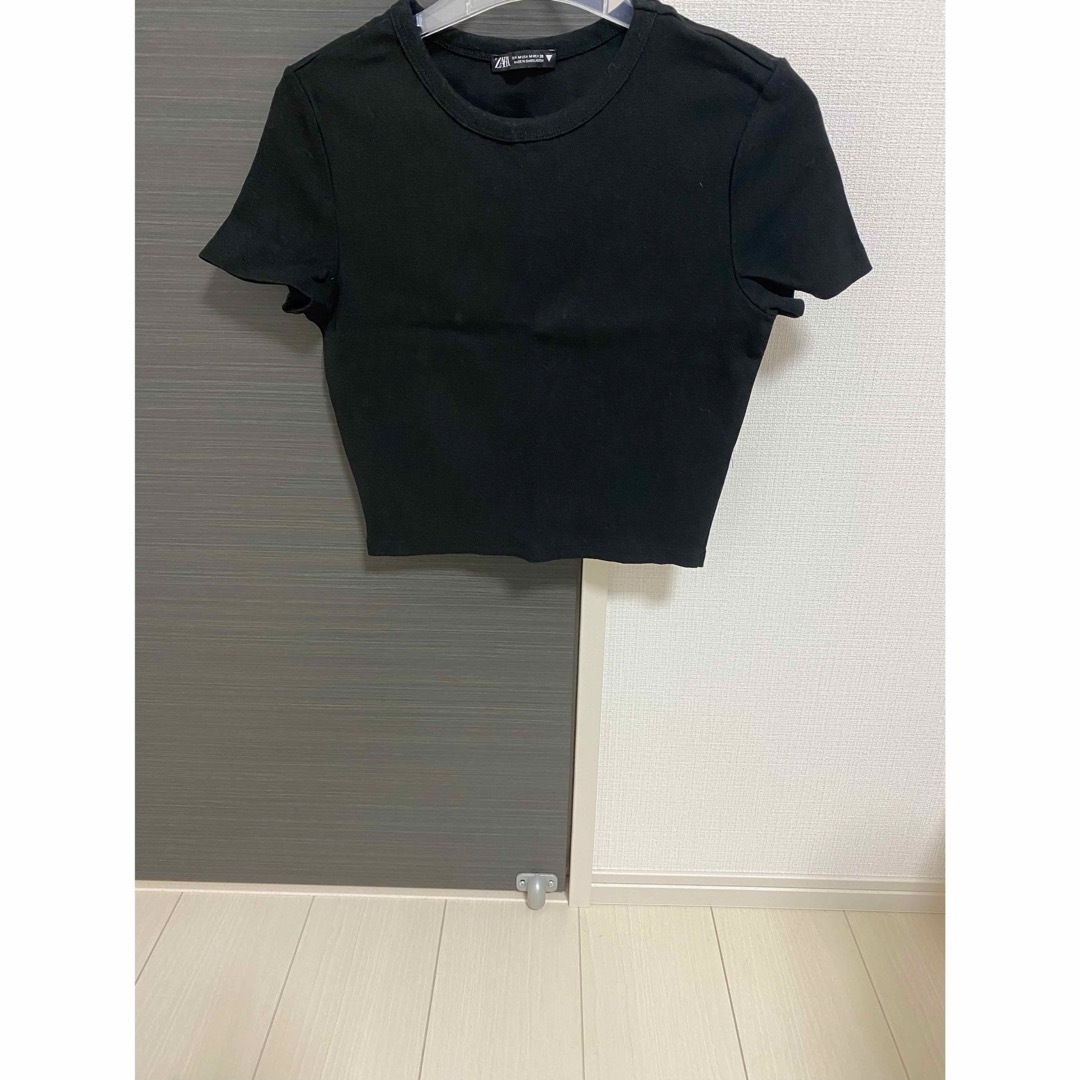 ZARA(ザラ)のZARA ザラ クロップドTシャツ レディースのトップス(Tシャツ(半袖/袖なし))の商品写真