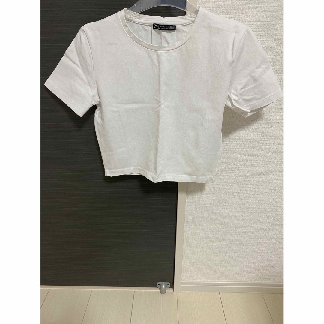 ZARA(ザラ)のZARA ザラ クロップドTシャツ レディースのトップス(Tシャツ(半袖/袖なし))の商品写真