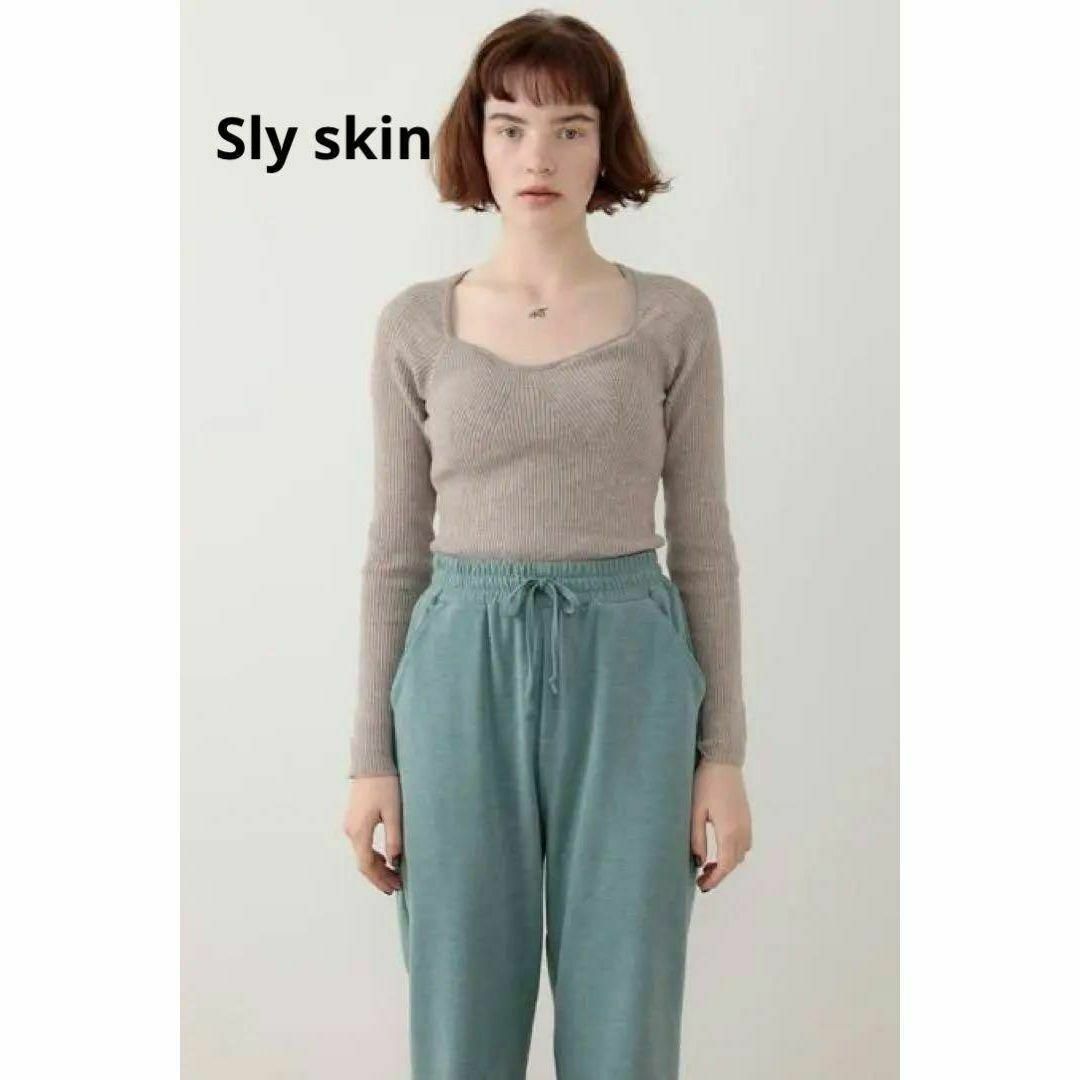 SLY(スライ)のSly Skin CUP IN KNIT トップス レディースのトップス(Tシャツ(長袖/七分))の商品写真