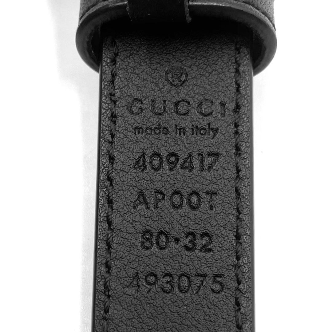 Gucci - GUCCI グッチ ベルト ダブルGバックル GG 80・32 細め