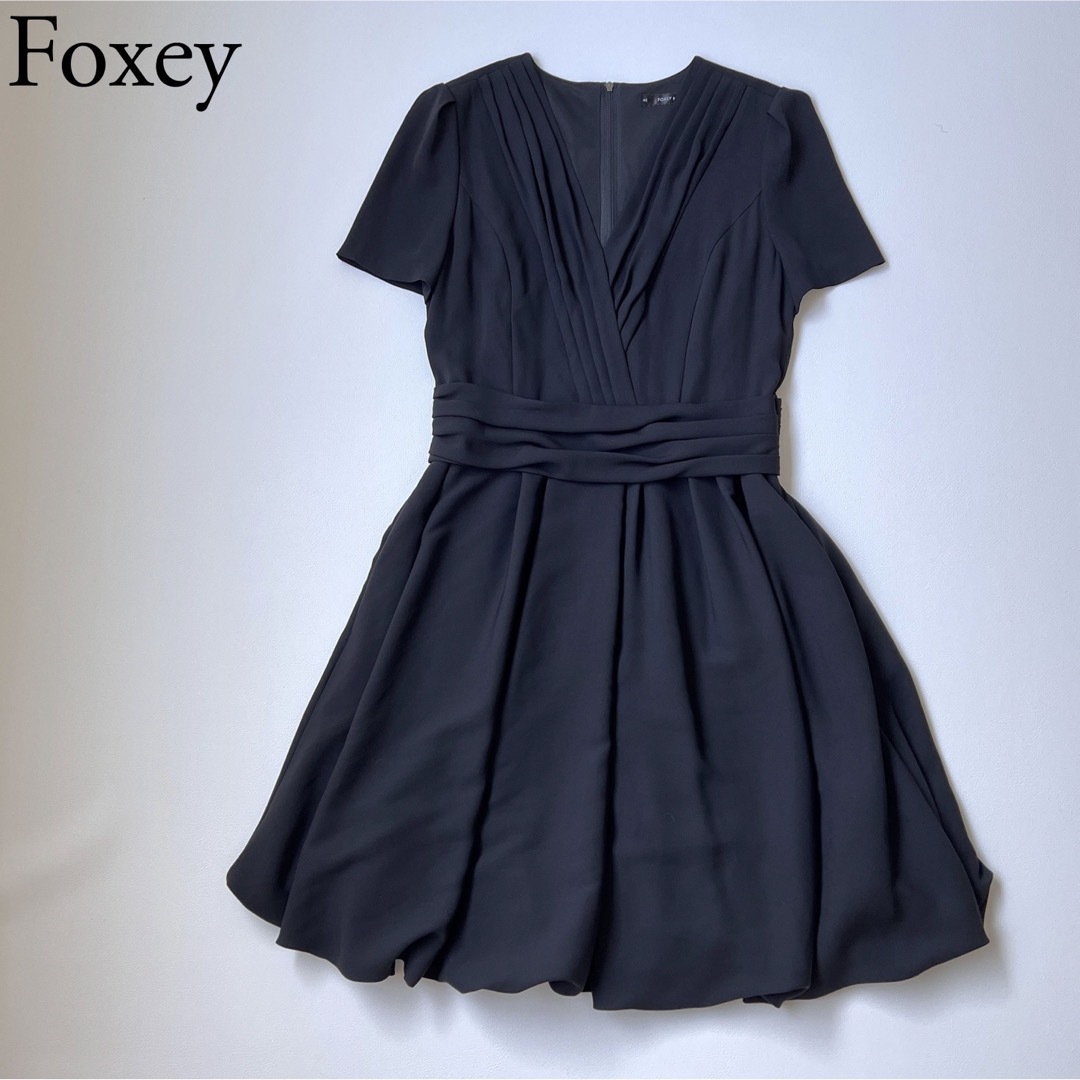 美品　FOXEY NEWYORK フォクシー　カシュクールワンピース　ドレス