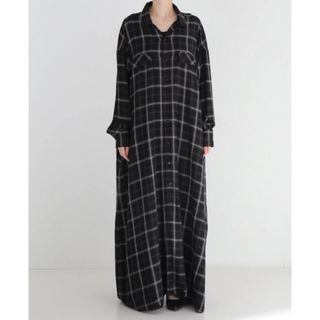 アパルトモンドゥーズィエムクラス(L'Appartement DEUXIEME CLASSE)の【REMI RELIEF/レミレリーフ】 CHECK SHIRT DRESS(ロングワンピース/マキシワンピース)