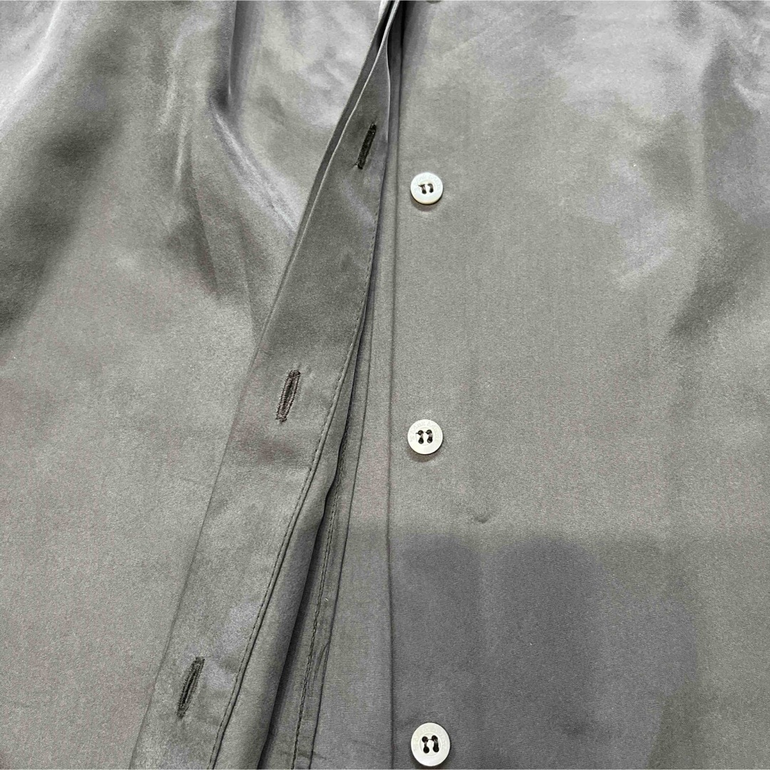 'S MaxMara シャツワンピース シルク100% カーキ ベルト付 S