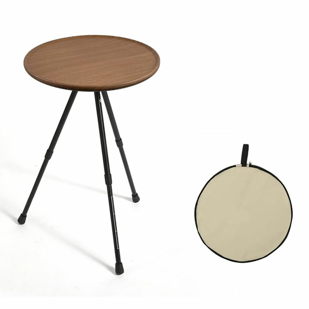 【色: 木紋】Qbooキャンプ テーブル 軽量 コンパクト 折り畳み式 アウトド