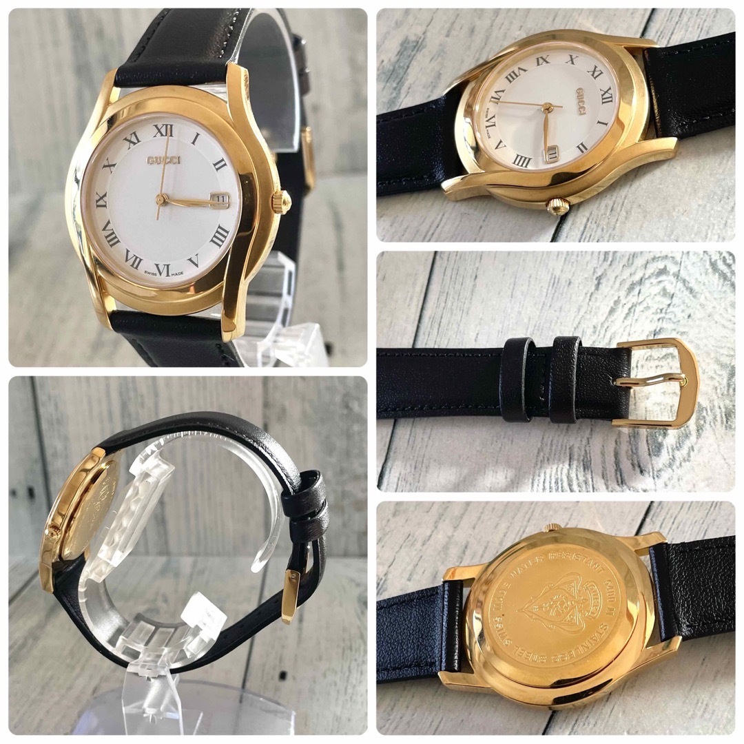 Gucci - 【電池交換済】GUCCI グッチ 5400M 腕時計 ブラック メンズの