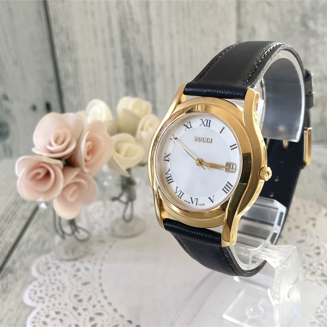 Gucci - 【電池交換済】GUCCI グッチ 5400M 腕時計 ブラック メンズの