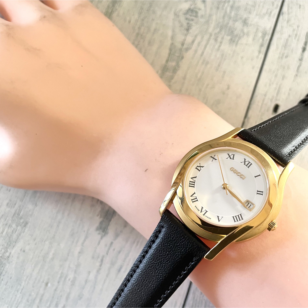 Gucci - 【電池交換済】GUCCI グッチ 5400M 腕時計 ブラック メンズの
