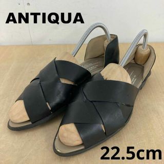 アンティカ(antiqua)のANTIQUA クロスデザインサンダル 22.5cm(サンダル)