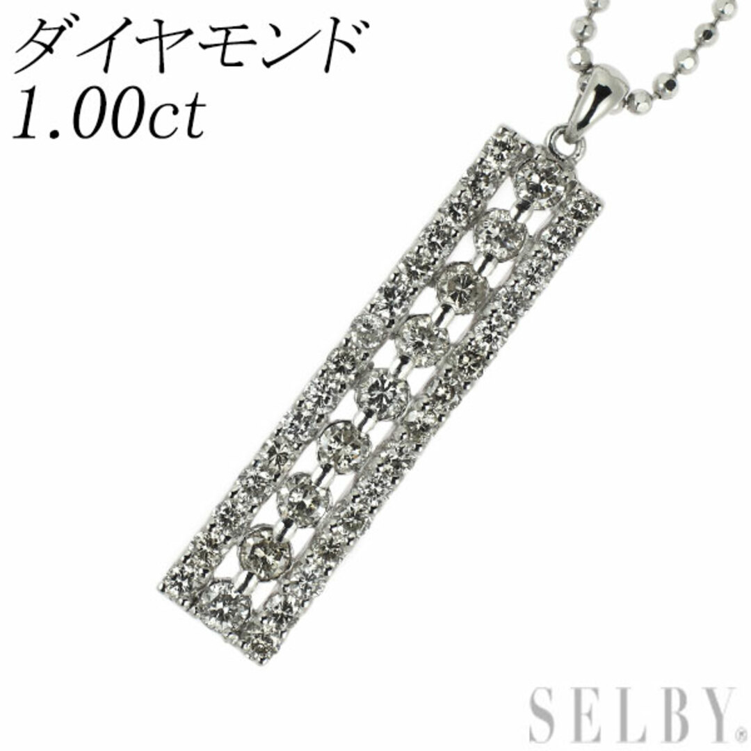 Pt900/ Pt850 ダイヤモンド ペンダントネックレス 1.00ct