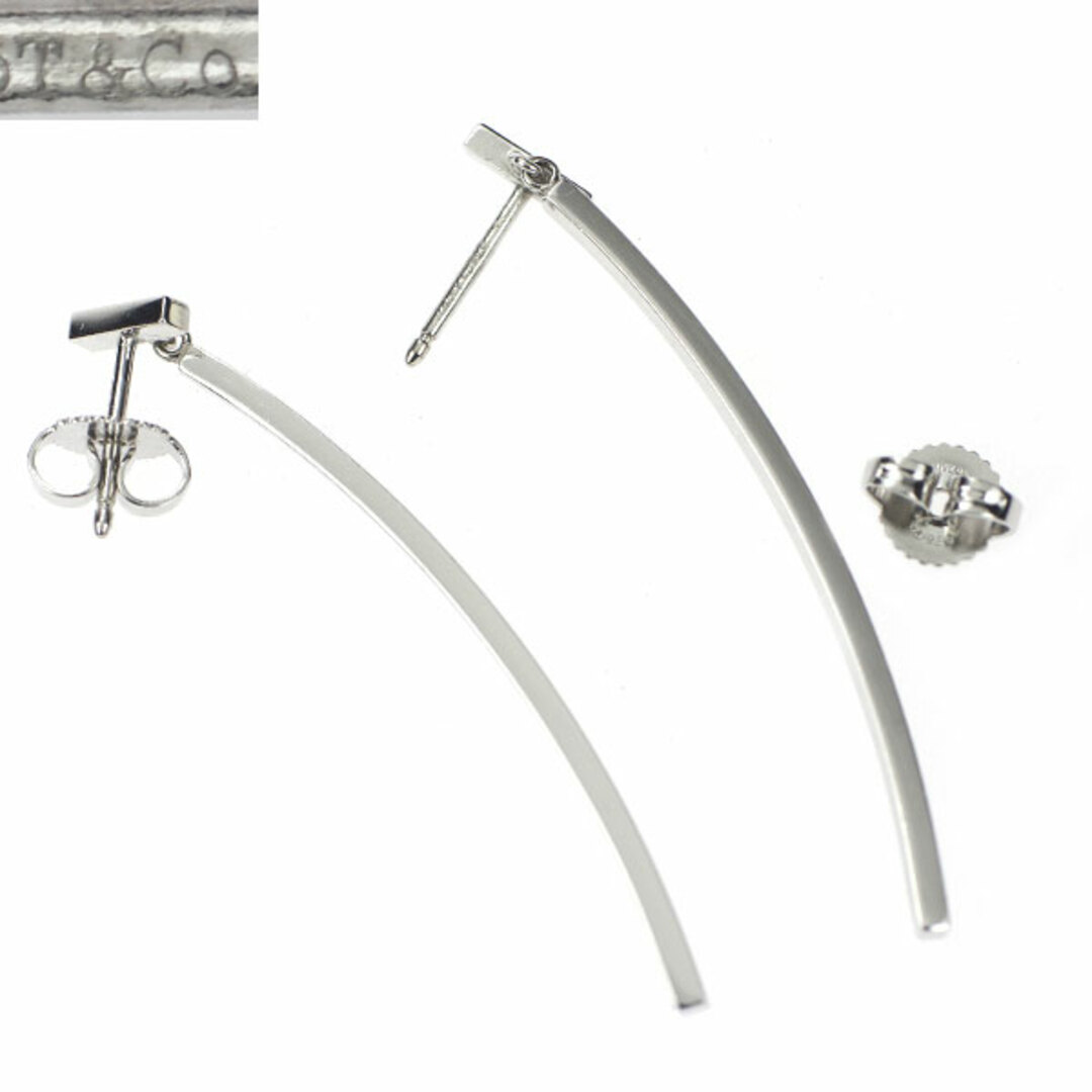 Tiffany & Co. - ティファニー K18WG ピアス Tワイヤー バーの通販 by