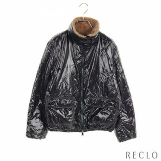 モンクレール(MONCLER)のADOXE ジャケット ナイロン フェイクファー ブラック ブラウン リバーシブル(その他)