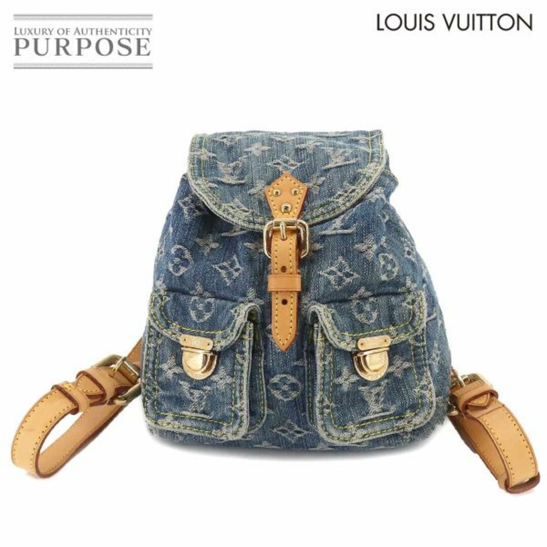 ルイ ヴィトン LOUIS VUITTON モノグラム デニム サック アド PM バックパック リュックサック ブルー M95057 VLP 90208526