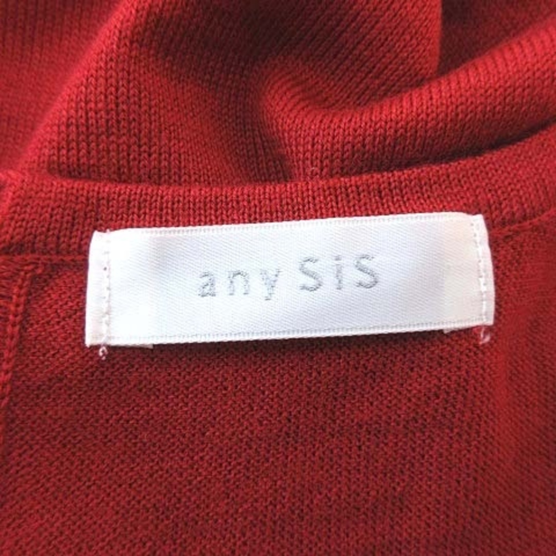 anySiS(エニィスィス)のエニィスィス エニシス ニット カットソー 長袖 スクエアネック 赤 レッド レディースのトップス(ニット/セーター)の商品写真