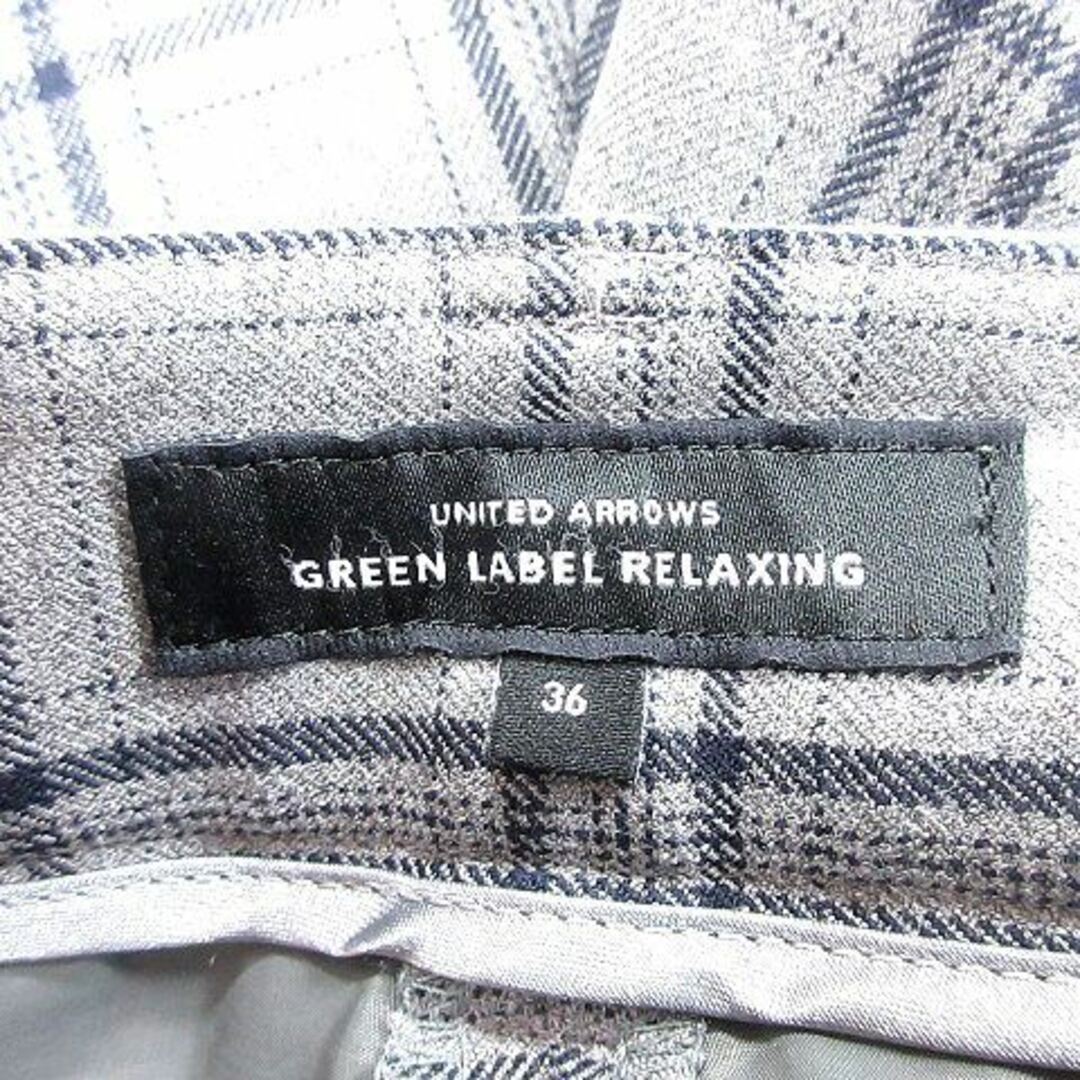 UNITED ARROWS green label relaxing(ユナイテッドアローズグリーンレーベルリラクシング)のグリーンレーベルリラクシング テーパードパンツ チェック 36 グレー レディースのパンツ(その他)の商品写真