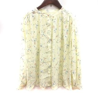 グローブ(grove)のグローブ grove シャツ ブラウス 長袖 花柄 M 黄色 イエロー /RT(シャツ/ブラウス(長袖/七分))