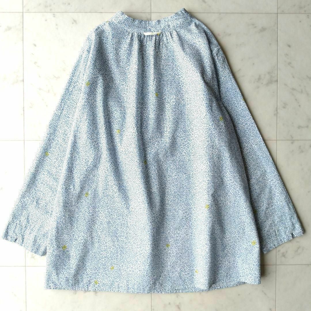 パラスパレス pallas palace☆小花柄 シャツ ブラウス トップス*青