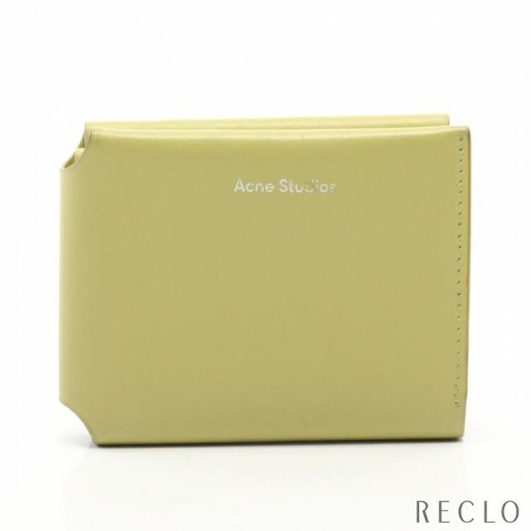 Acne Studios(アクネストゥディオズ)のフォールド カードホルダー ウォレット 二つ折り財布 コンパクトウォレット レザー ライトグリーン レディースのファッション小物(財布)の商品写真